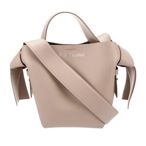 Acne Studios Musubi Taupe Leather Shoulder Bag